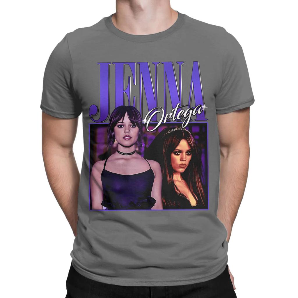 Jenna Ortega Cotton TShirt for Male Summer Actress Y2K Fun TShirts ONeck Hip Hop Tee Shirt Oversized Pattern Clothing