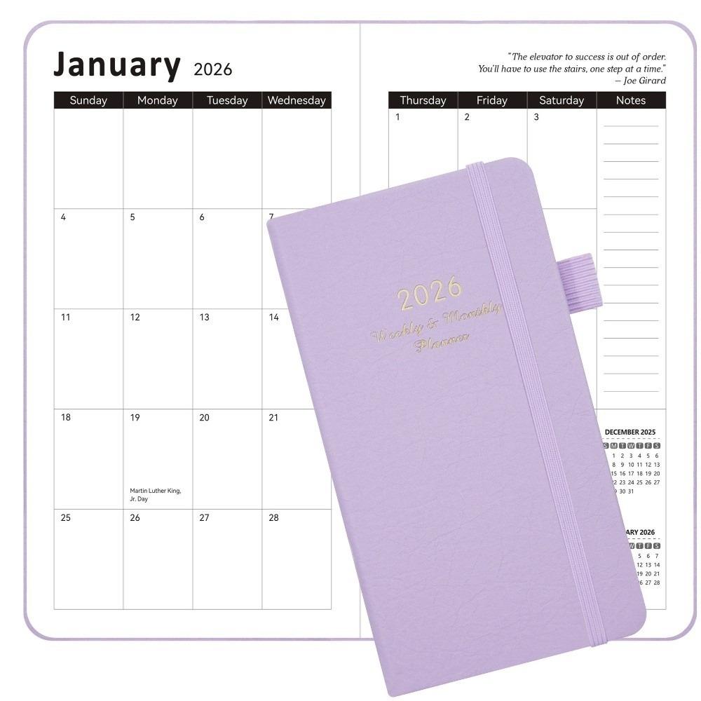 Portable Weekly Monthly Planner Convenient Schedule Writing Diary 2026 Weekly Plan Notebook  Record