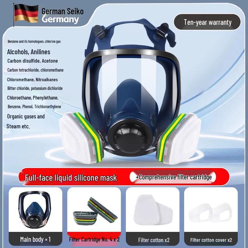 Advanced Full-Face Gas Mask for Spray Painting & Chemical Protection