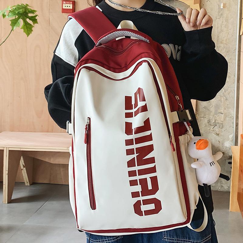 Primary School Girls Large Capacity Burgundy Junior High School Students High School Students College Students Backpack