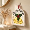 Quick-drying Santa Claus Hand Towel Water Absorption Cleaning Dishcloths  Kitchen Bathroom