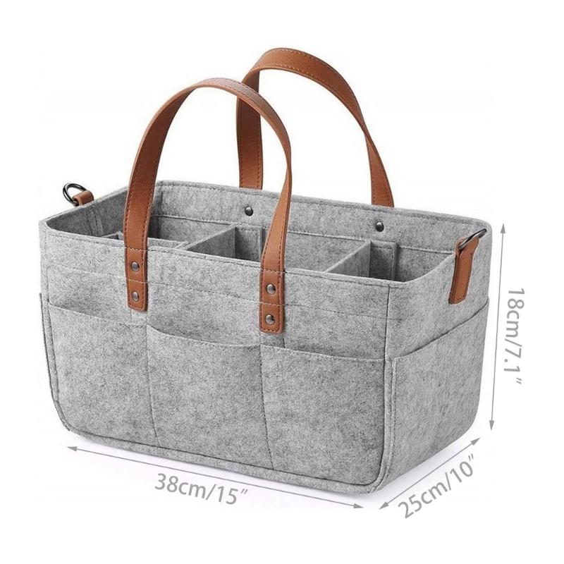 

Органайзер для детских подгузников, переносная сумка для хранения на пеленальном столике и в машине, контейнеры для хранения предметов первой необходимости в детской, сумка-тоут серый