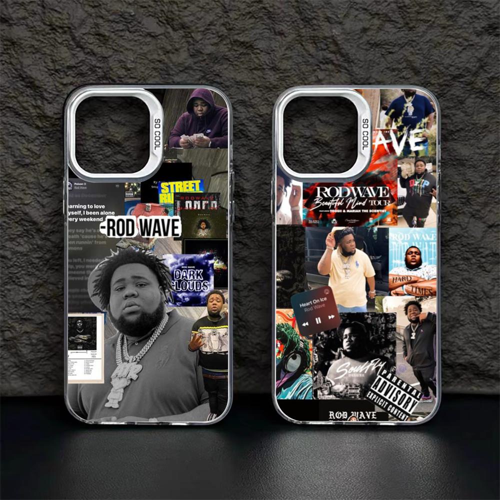 Rod Wave Rapper Phone Case White IMD Colorful Silver Suitable soft case for iPhone 16 15 14 13 12 11 XS Pro Max