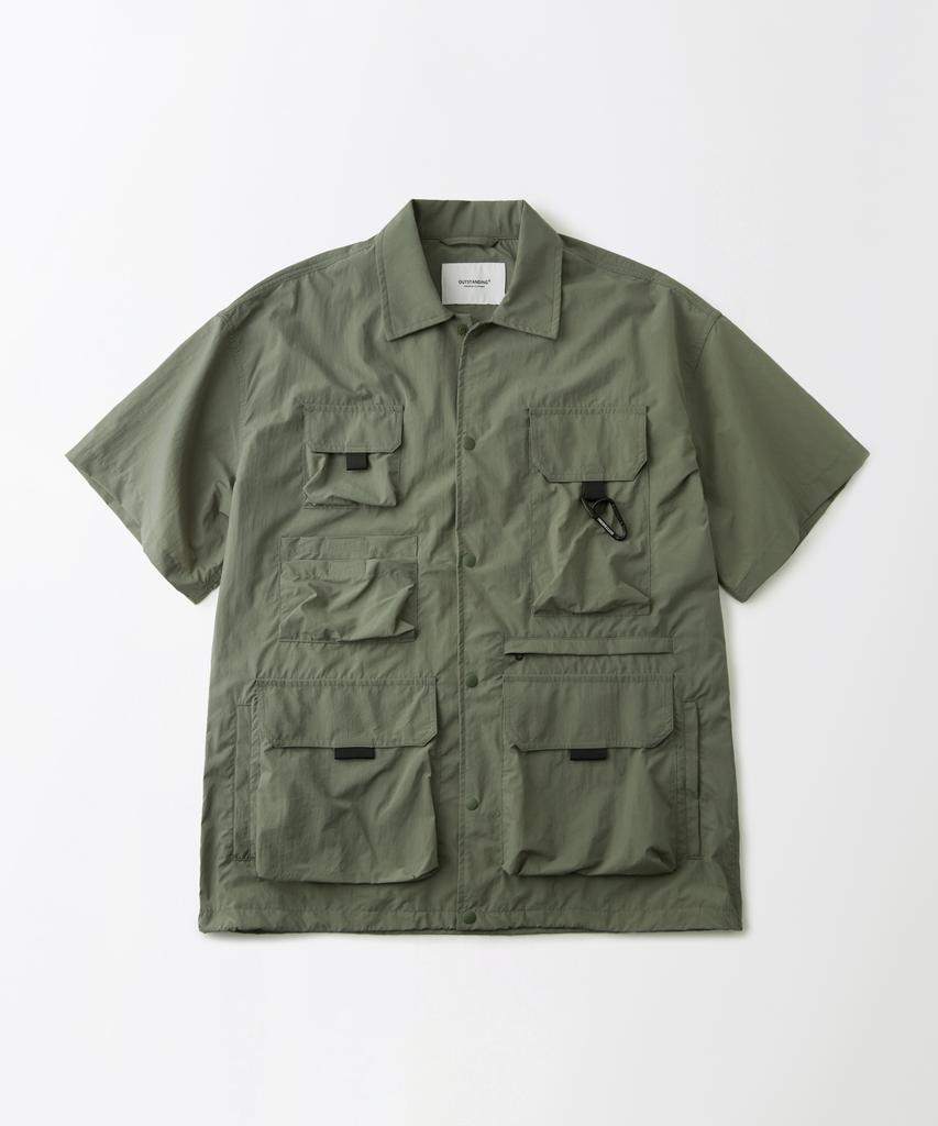 OUTSTANDING Nylon Utility Packable Half Shirt_Green
