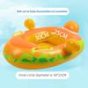 PVC Swimming Lifebelt Ring Smooth with Sun Shade Pool Swimming Circle Wear-Resistant Soft Unisex Convenient for Summer Vacation