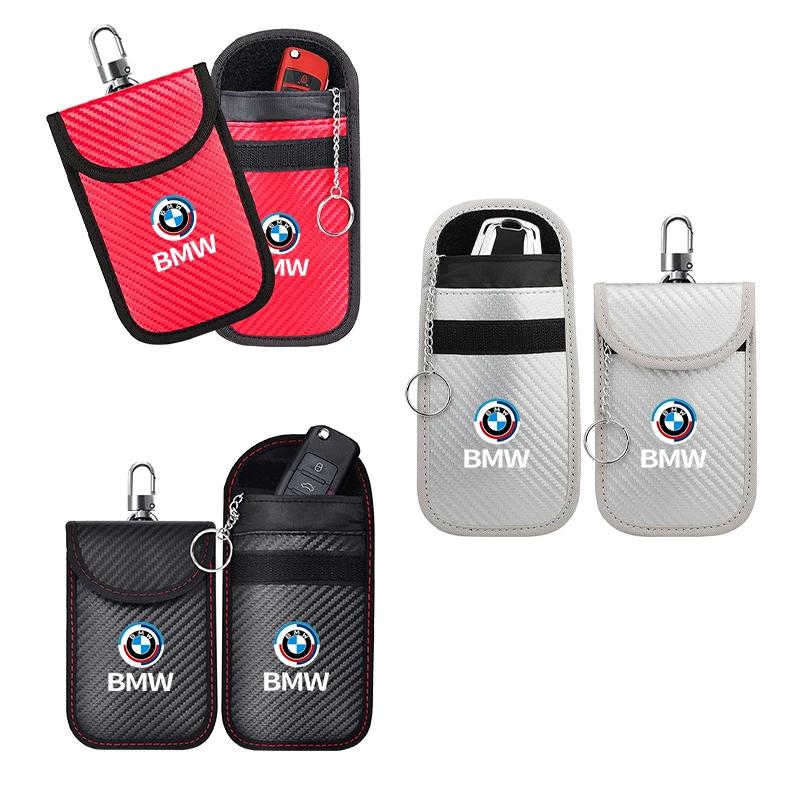 BAGI7 2026 Car Sticker Car Key Case Signal Blocker Bag RFID Shielding Pocket For BMW Performance E90 E60 F10 E39 F30 E36 G30 E87 E70 E
