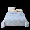 Good Sleep Floral Leaf Blue Quilt