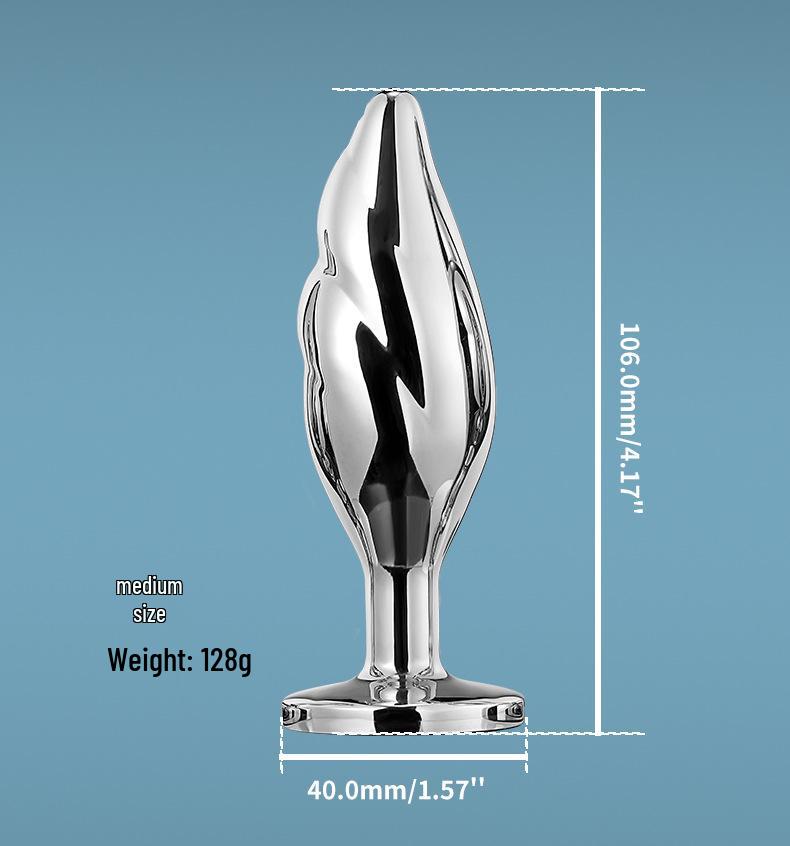 G-Spot Rear Garden Metal Butt Plug: Unisex Adult Flirting Toy