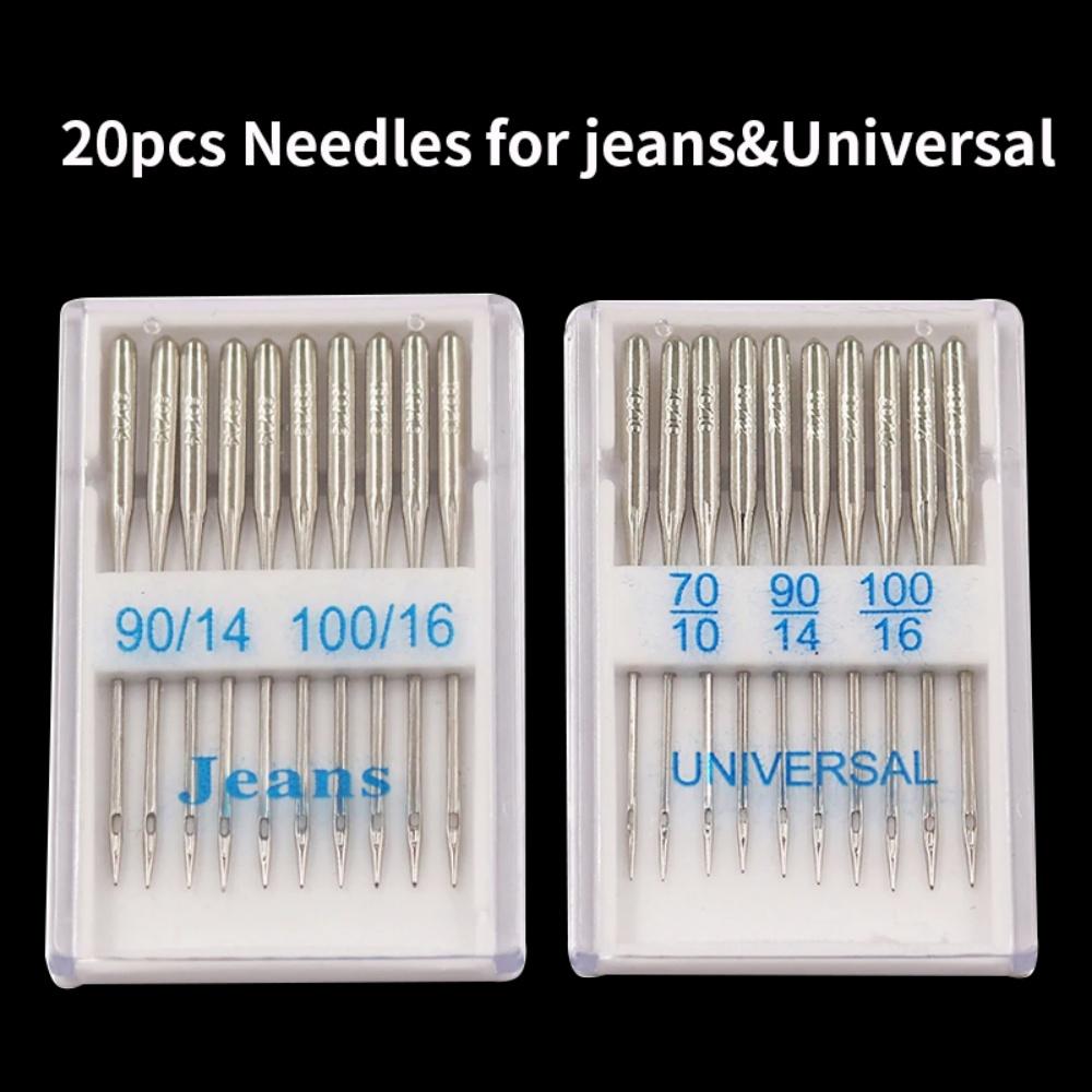 

20PCS Sewing Machine Needles Jeans Universal Regular Point Sewing Needles Ball Point Head for Home Sewing Machine Needles