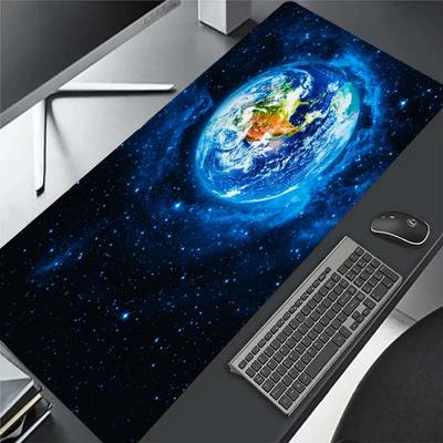 Earth In the Milky Way Desk Mat Desk Pad Large Gaming Mouse Pad Gamer Ofice Mat Mouse Pad  Pad Unisex