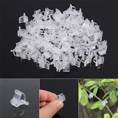 25/50/100 PZ Clip per Innesto Piante Plastica Utensili da Giardino Cetriolo Melanzana Anguria, Clip Antiribaltamento a Bocca Rotonda a Bocca Piatta