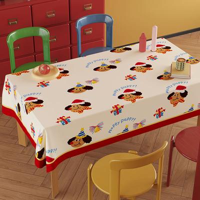 Tablecloth Party Theme Arrangement Decorative Cloth Atmosphere Children'S New Year Party Tablecloth Cute Animal Waterproof
