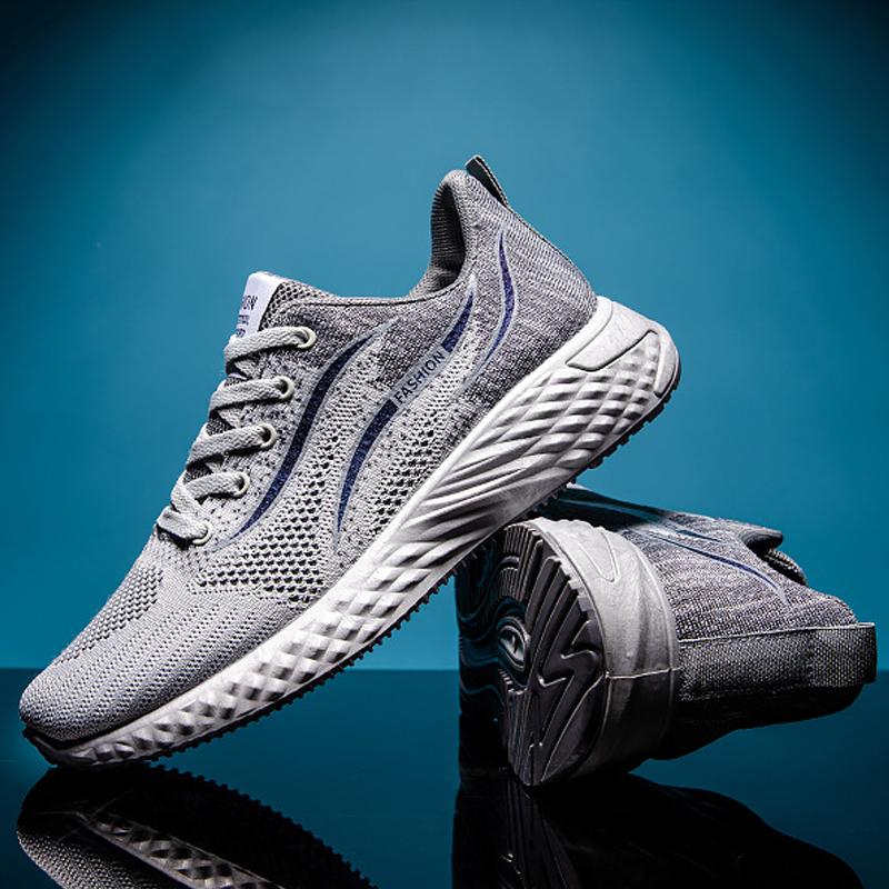 Fashion Men Sneakers Mesh Casual Shoes Lace-Up Men Shoes Lightweight Vulcanize Shoes Walking Sneakers Zapatillas