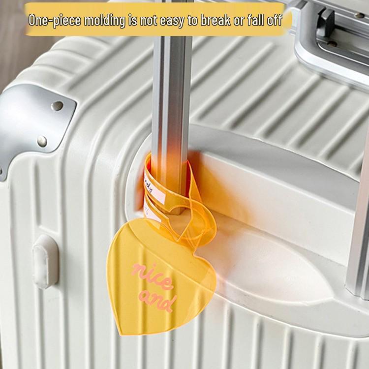 Fluorescent Anti-Lost Luggage Tag & Airplane Check-In Stickers for Creative Suitcases