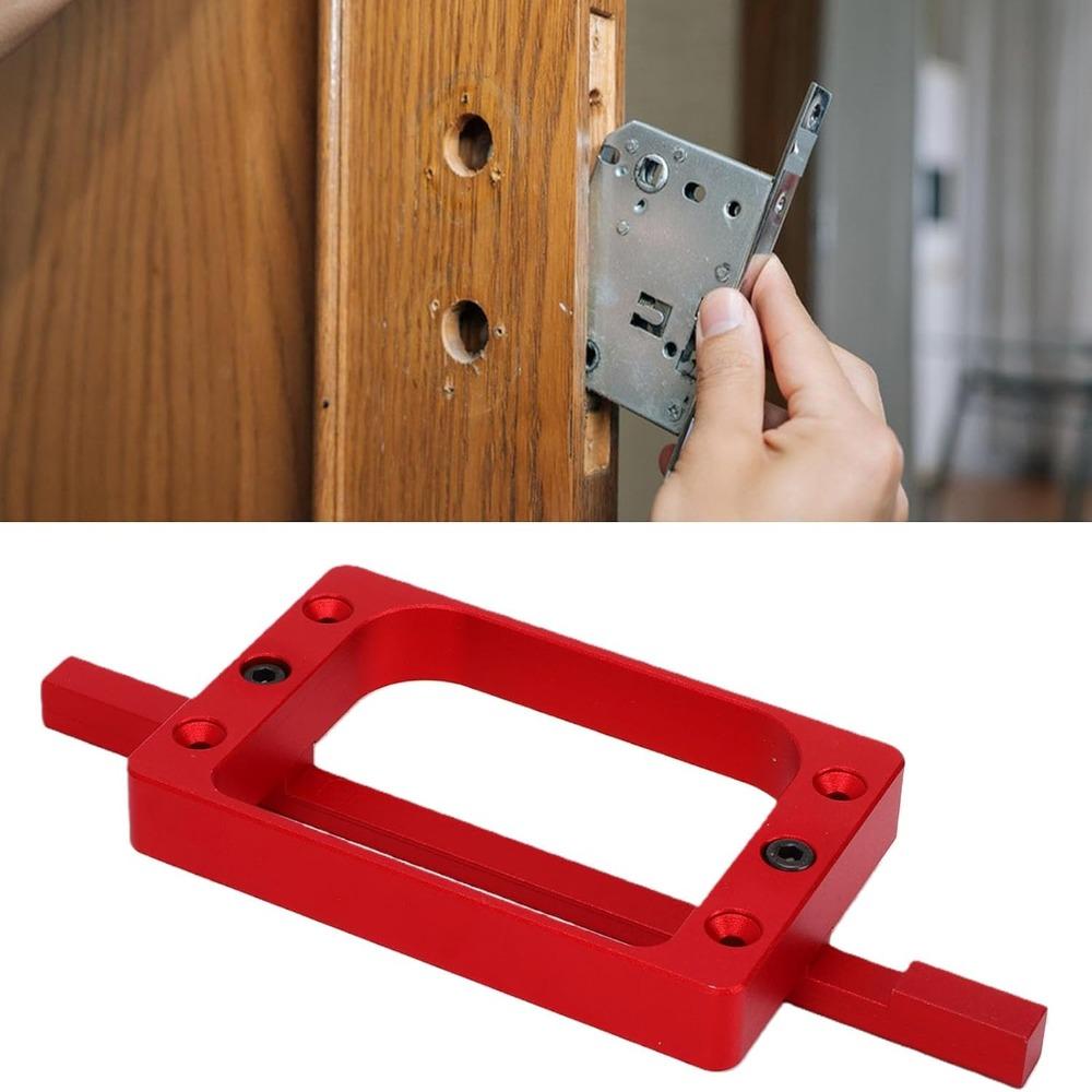 Drill Bit Included Door Hinge Jig Aluminum Alloy Hinge Template Hinge Mortise Template  Woodworking