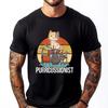 Funny Cat Drummer Purrcussionist Vintage Sunset T-shirt