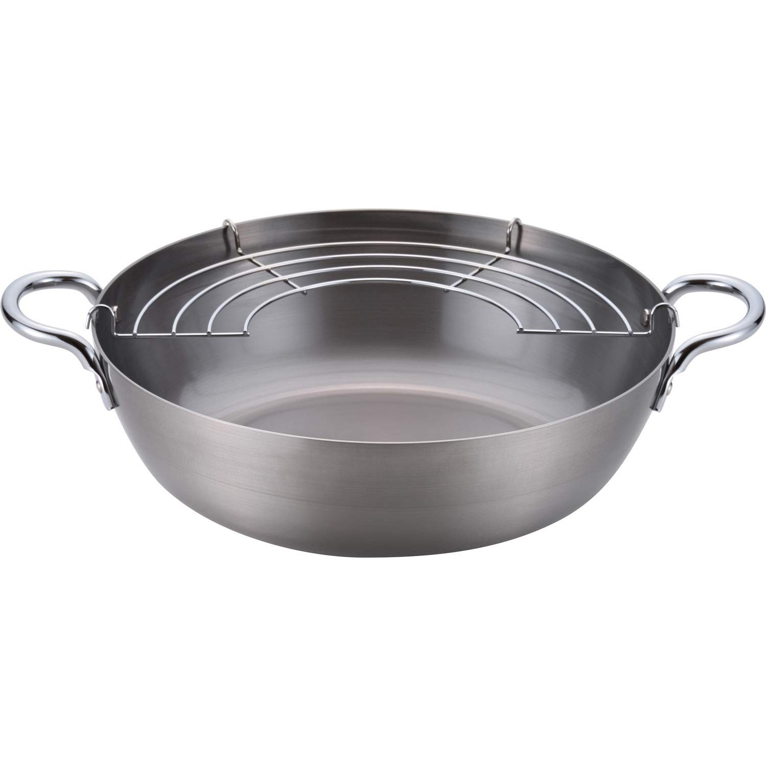 Wahei Freiz Tsubame-Sanjo Made Iron Deep Fryer 24cm Tempura Pot Deep Fryer Tempura IH Compatible Gas Stove Compatible Made in Japan Chitose CS-016