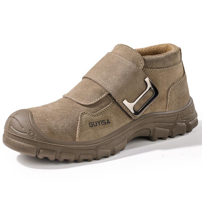 Labor Insurance Shoes Anti-smashing and Anti-piercing Anti-velvet Anti-scalding Welder Shoes Wear-resistant and Non-slip Steel Head Shoes
