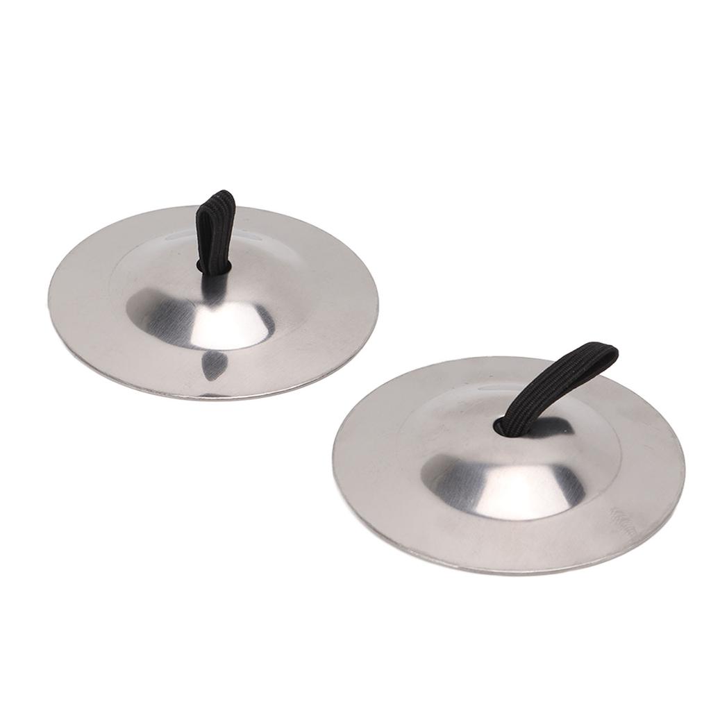 2Pcs Finger Cymbals Pure Copper Wear Resistant Easy Grip Finger for Dance Party Holiday