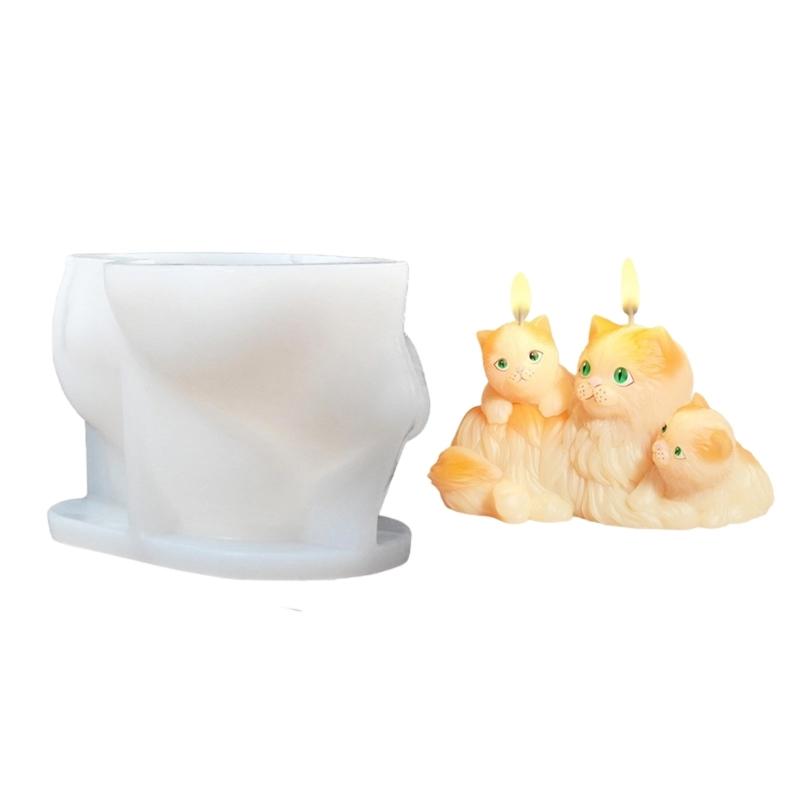 

Easy Release Home Decors Candle Mold Creative cats And Dog Resin Ornament Mold For Candle And Home Decors DIY Crafting