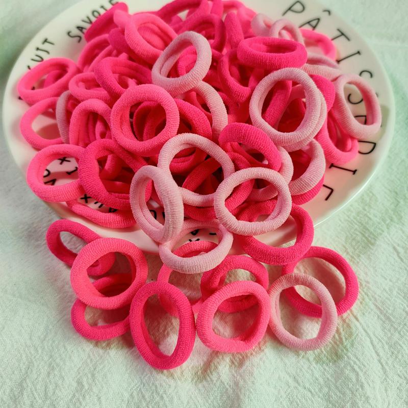 50/100pcs/Set Kids Colorful Nylon Elastic Hair Bands Ponytail Holder Hair Ties Gum Rubber Band Headband Girls Hair Accessories