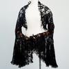 Gothic Floral Lace Shrug Long Flared Bell Sleeve Open Front Cropped Bolero Cardigan For Lolita Wedding Cosplay Photoshoot
