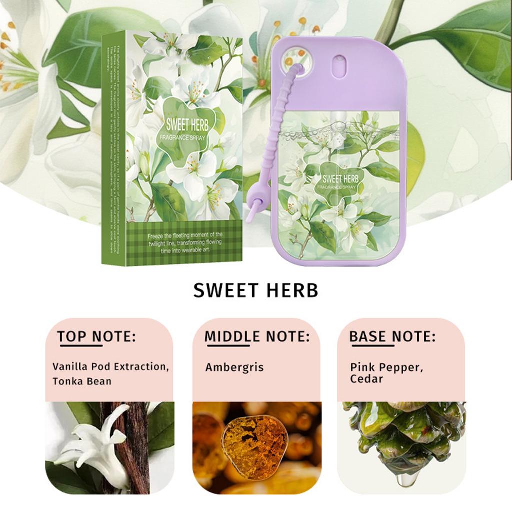 48ml Natural Plant-Based Perfume Spray Alcohol Free Fragrance Easy to Carry Long Lasting Scent for Women and Men Perfect for Dating Work Party Travel