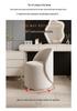 Modern Luxury Swivel Vanity Stool with Backrest: Solid Wood Makeup Chair
