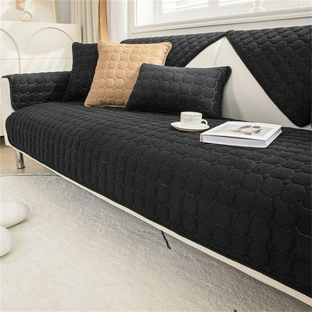 Corduroy Sofa Towel Nordic Thicken Plush Sofa Mat Super Soft Quilted Sofa Cover Non -Slip Couch Slipcovers For Living Room Decor