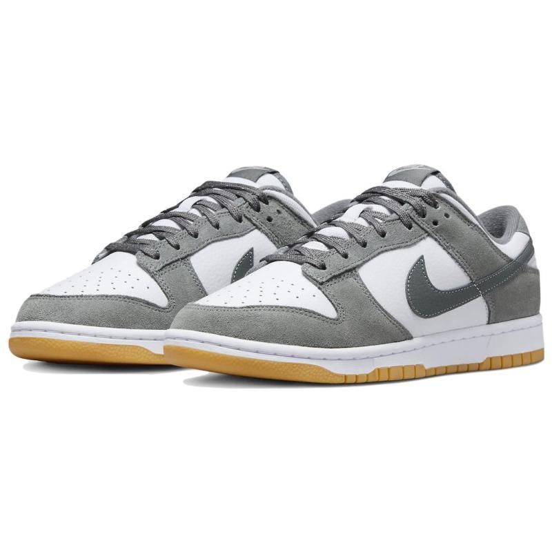 Nike Dunk "Grey Gum" Protiskluzové Tlumící Nízké Skate Boty Unisex Bílá Šedá FV0389-100