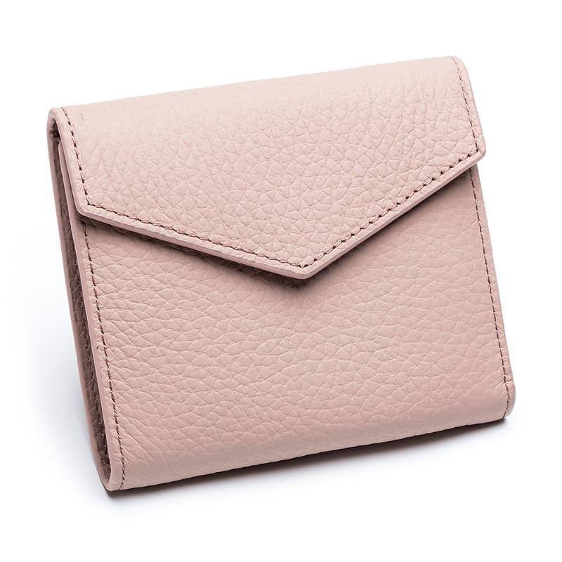 Leather new wallet three-fold women's multi-card card bag RFID cowhide ultra-thin short clutch bag large capacity