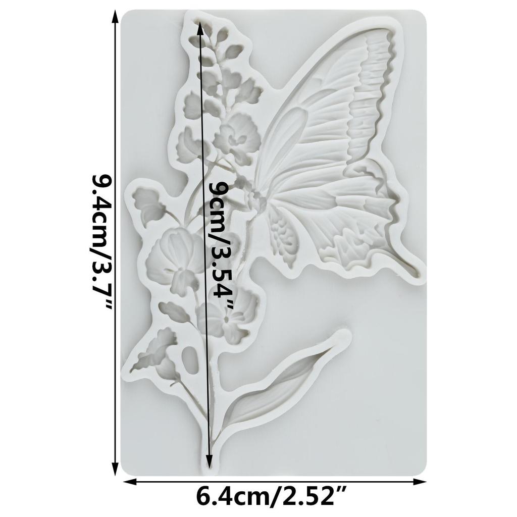 Flower Silicone Molds Orchid Butterfly Fondant Mold Cake Decorating Tools Cupcake Topper Chocolate Candy Craft Gum Paste Polymer Clay