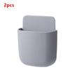 2Pcs Wall Mounted Storage Box Household Living Room Conditioner Remote Control Bedside Phone Storage Holder Organizer Box Shelf
