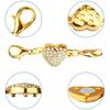 Heart Necklace Chain Connector Magnetic Connector Clasp Jewelry Making Clasp Rhinestone