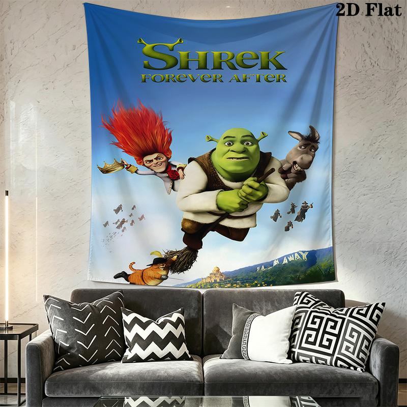 Shrek Swamp House Poster Tapestry Background Cloth Wallmounted Atmospheric Background Cloth Background Wall Hanging Cloth Wall Covering Decoration