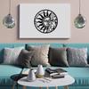 PHJYMXZSNA Outdoor Sun and Moon Wall Decor,Metal Wall Art for Living Room Sculpture Black Sun Moon and Stars Home Wall Hanging, 12 Inch