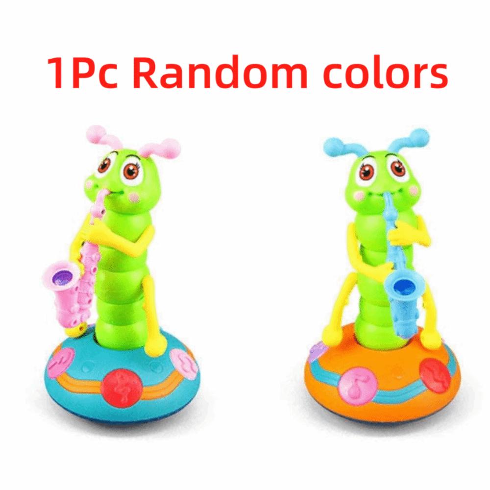

LED Electric Music Toy Plastic Dancing Caterpillar Toy Saxophone Caterpillar Toy Desktop Ornament