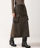 AVANDRESS Harper Tassel Pocket Denim Long Skirt Yellow Blue
