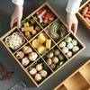 ZISIZ Two-Compartment Bamboo Serving Trays