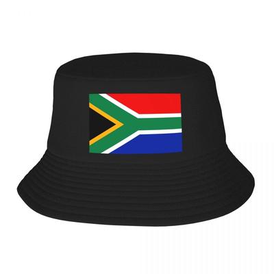 Custom Unisex South African Flag Bucket Hat Travel Beach Patriotism Summer Fishing Hats