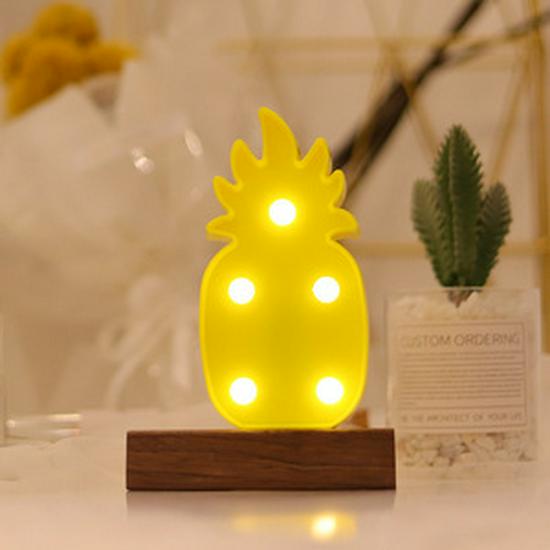 LED Mini Night Light - Flamingo, Pineapple, Cactus, Unicorn & Star Shapes