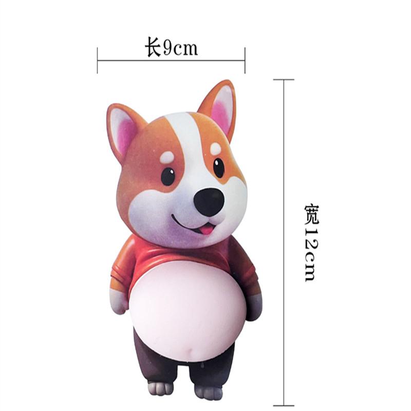 

car Puppy big belly pinch music cute creative decompression toy little fat shiba dog anti-collision sticker