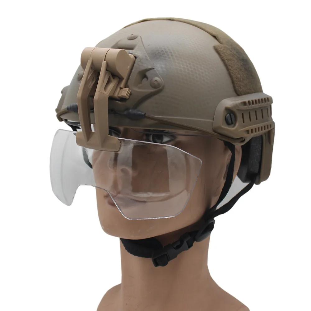 Tactical FAST Helmet Half Mask Flip Goggle Hunting Airsoft Paintball Protective Masks Helmet Gear Accessories