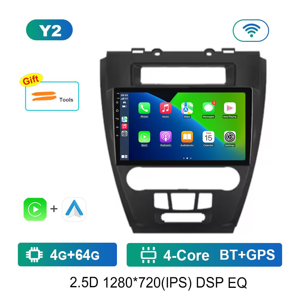 Car Radio Multimedia Player Android System 9'' for Ford Fusion Mondeo Mustang 2009 - 2012 WiFi DSP Stereo GPS Navi 4G HD Screen