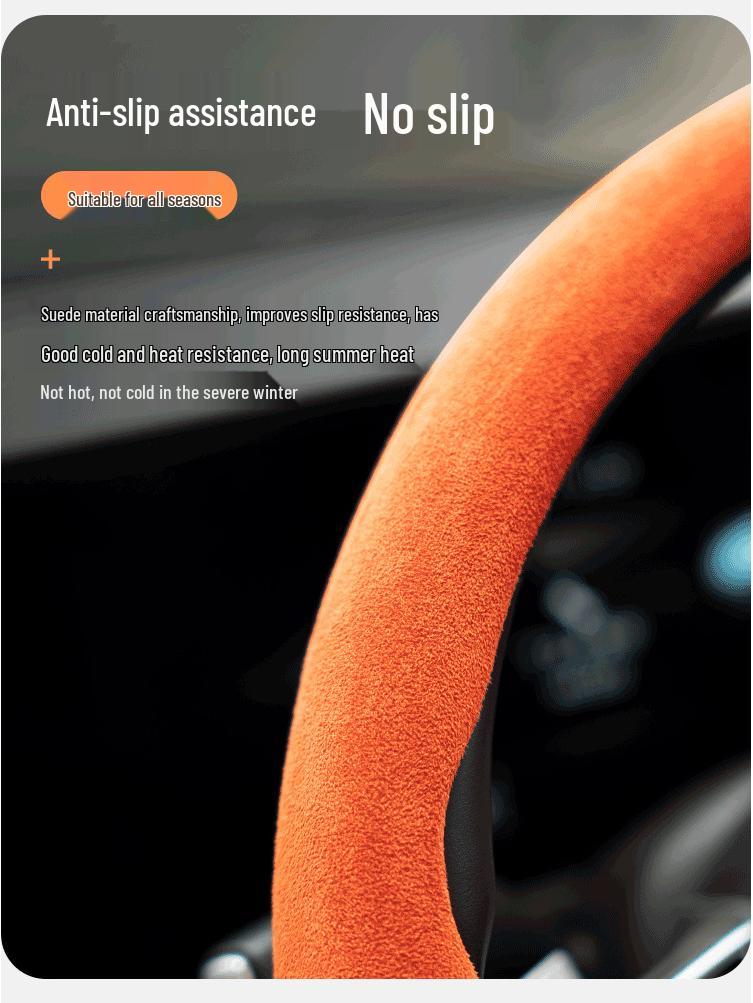 Mercedes-Benz & Volkswagen Suede Sport Steering Wheel Cover - Ultra-Light & Thin