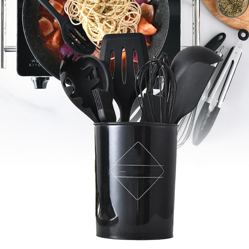 10 st Köksredskapsset Silikon Matlagningsspatel Skedset Värmebeständigt Halkfritt Handtag