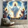 1 piece 100% polyester fiber background of Jesus and Mary multi-purpose seasonal decoration from spring summer to winter