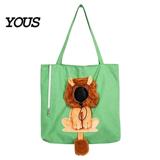 Small Dog Travel Tote with Window Canvas Cat Carrier Bag, Pet Drawstring Window, Safety Bag Anti Escape Buckle Buckle, Foldable Shoulder for Dogs And