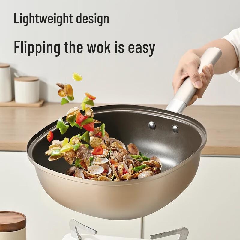 Wutuo Titan Keramik Antihaft Quadratischer Wok