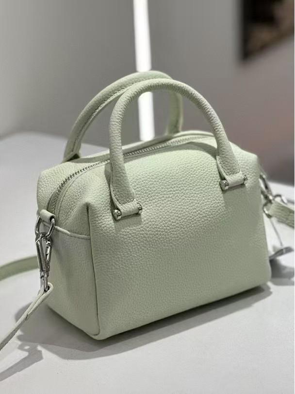 Women's Versatile Genuine Leather Boston Bag - Large Capacity Crossbody, Shoulder, and Handheld for Spring/Summer 2025